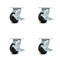 Service Caster 4 Inch Rubber on Aluminum Caster Set with Ball Bearings 4 Brake 2 Swivel Lock SCC-30CS420-RAB-TLB-BSL-2-TLB-2 - alternate 1